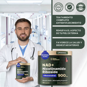 Cápsulas Juventud *ORIGINAL* NAD+ Resveratrol de Reus Research 🎁PROMOCIÓN ESPECIAL🎁