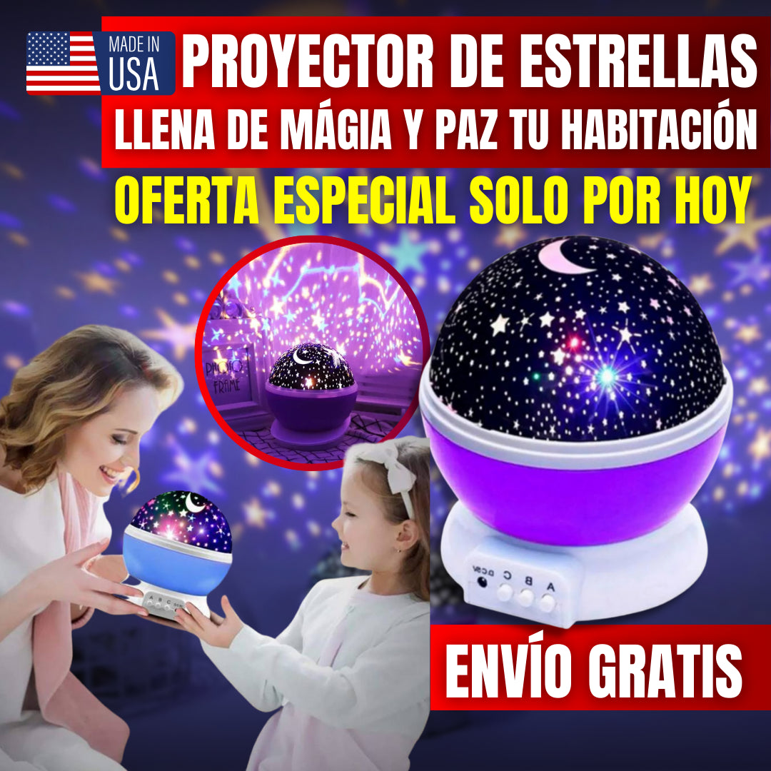 PROYECTOR GIRATORIO DE ESTRELLAS✨