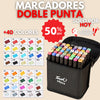 MARCADORES ORIGINALES TOUCH DOBLE PUNTA KIT DE 48, 80 Y 120 🎁PROMOCIÓN🎁